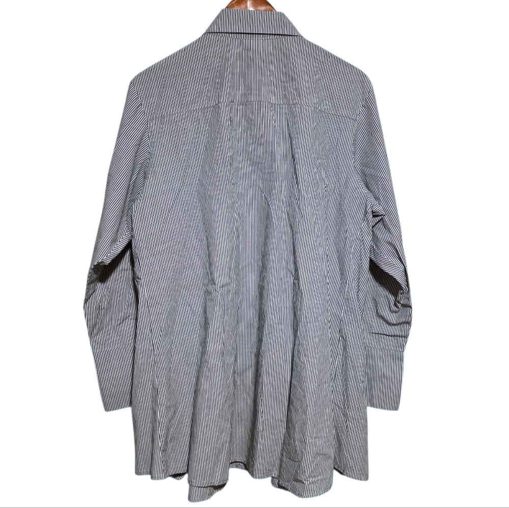 PLANET by Lauren G Artist's Smock Shirt in Pinstripe Size 12-16 - Picture 3 of 4